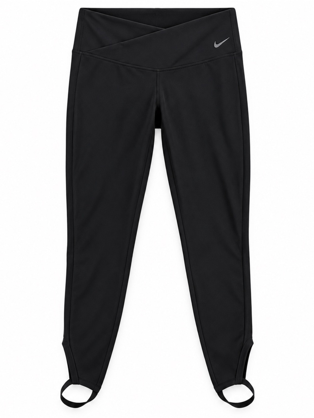 Nike Dri-FIT Women’s Black Stirrup Leggings M Crossover Waist